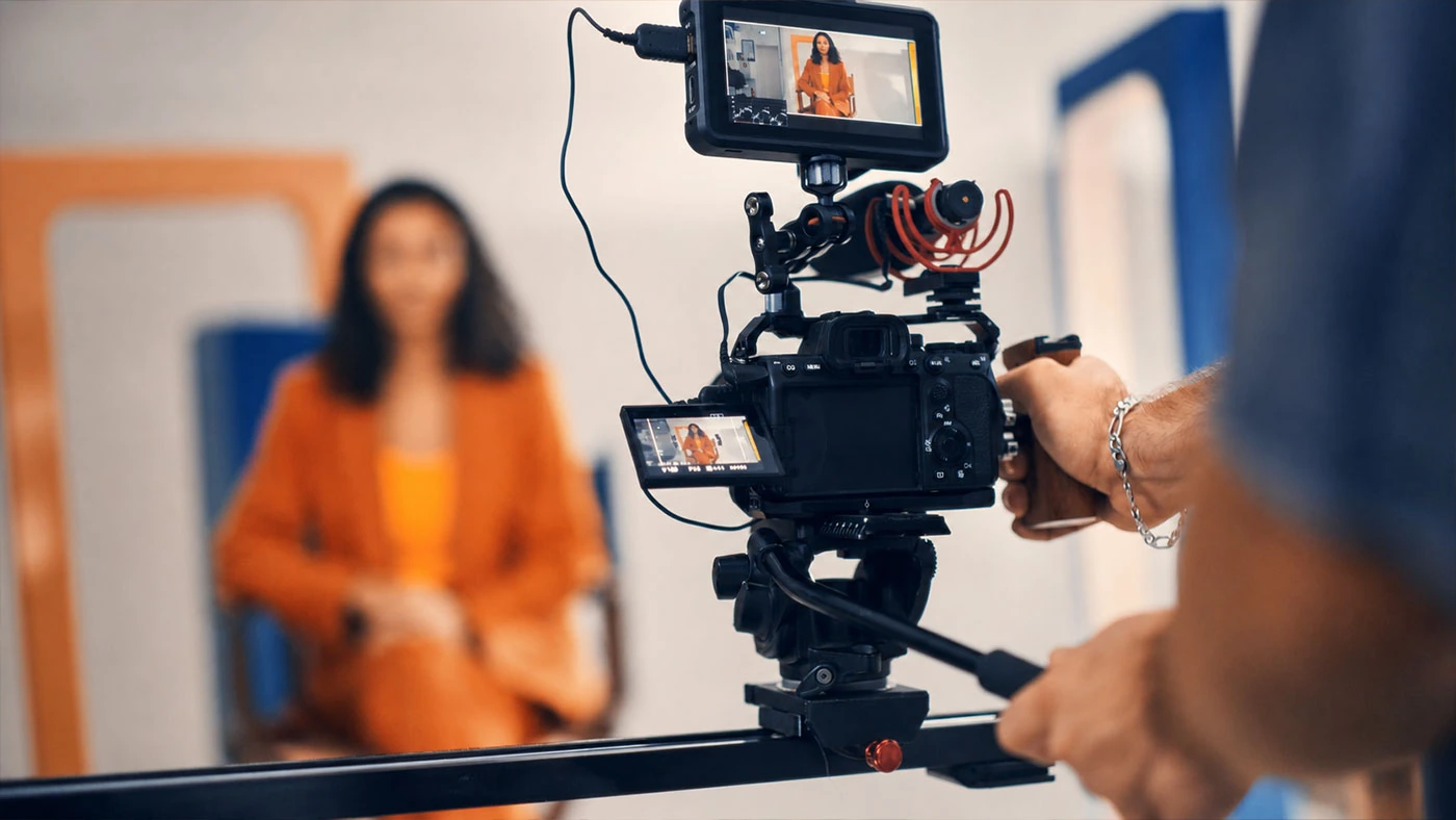 Professioneller Videodreh im Betrieb
