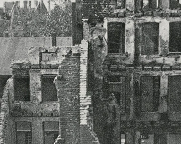 Zerstörtes Gebäude des Greven Verlags 1943