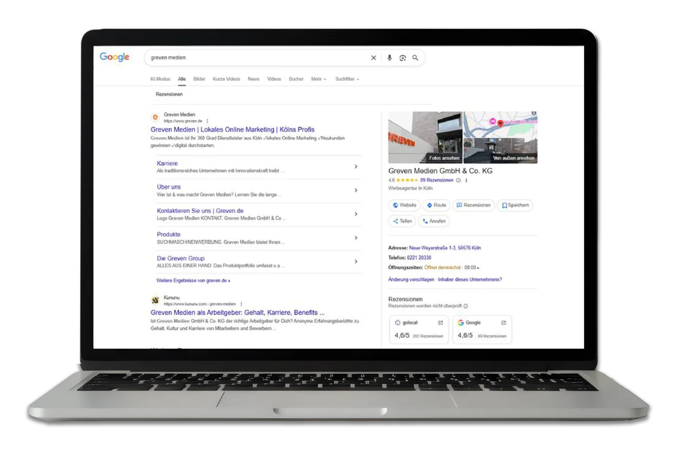 Suchmaschinenoptimierung der Online Marketing Agentur Köln