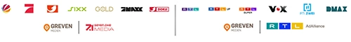 Übersicht der TV Sender für TV Banner bei Kanzleimarketing