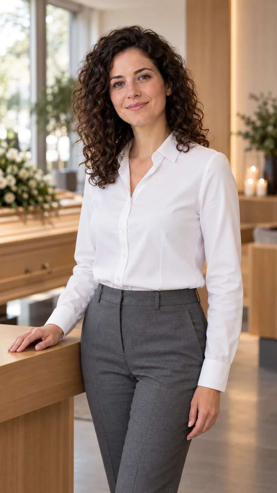 Porträt von Julia Musterfrau, Organisation und Trauerfloristik