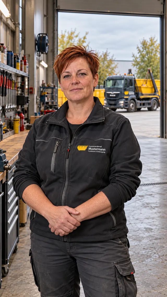 Petra Muster, zuständig für Betriebshof und Containerpflege.