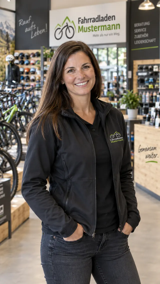 Laura Musterfrau, Beratung und Verkauf, im Fahrradladen