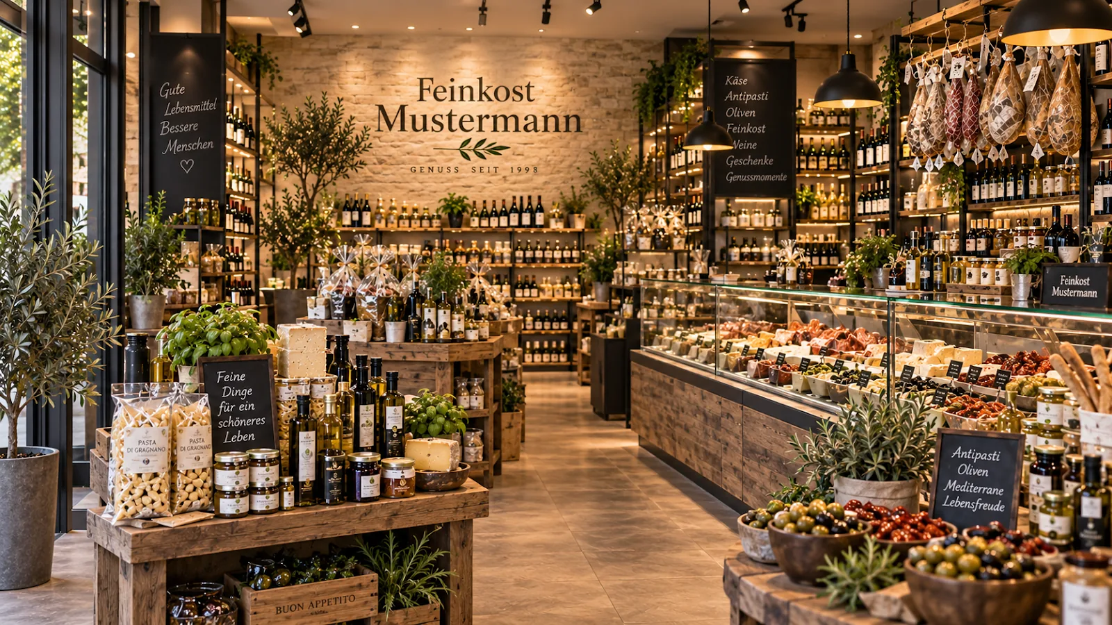 Feinkost Mustermann Ladengeschäft Übersicht