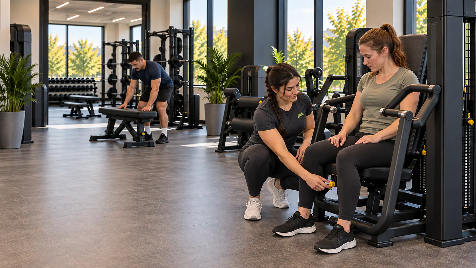 Training und persönliche Betreuung im Fitnessstudio Mustermann.