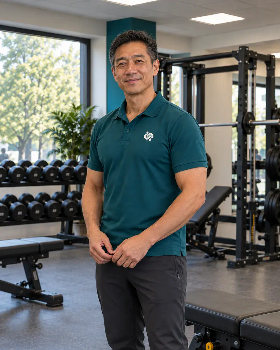 Porträt von Bao Mustermann, Trainer für Krafttraining.
