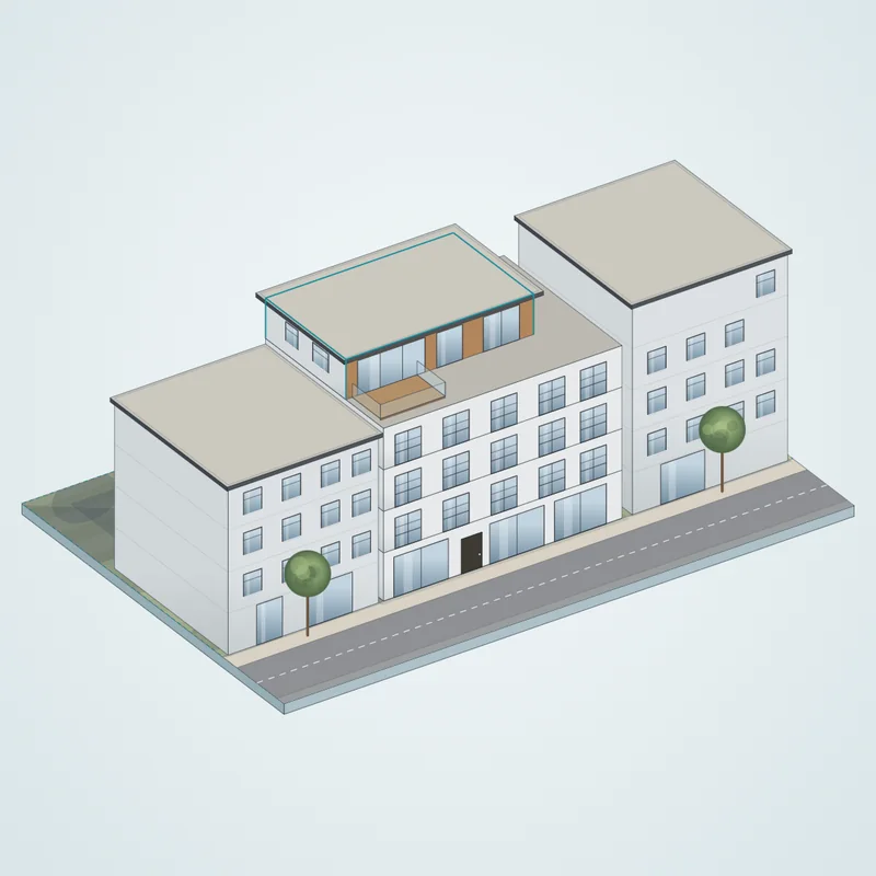 Architekturmodell: Elegante Eigentumswohnung in Musterstadt Zentrum