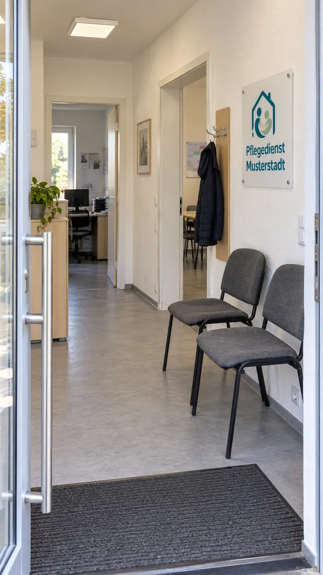 Eingangsbereich mit zwei Besucherstühlen