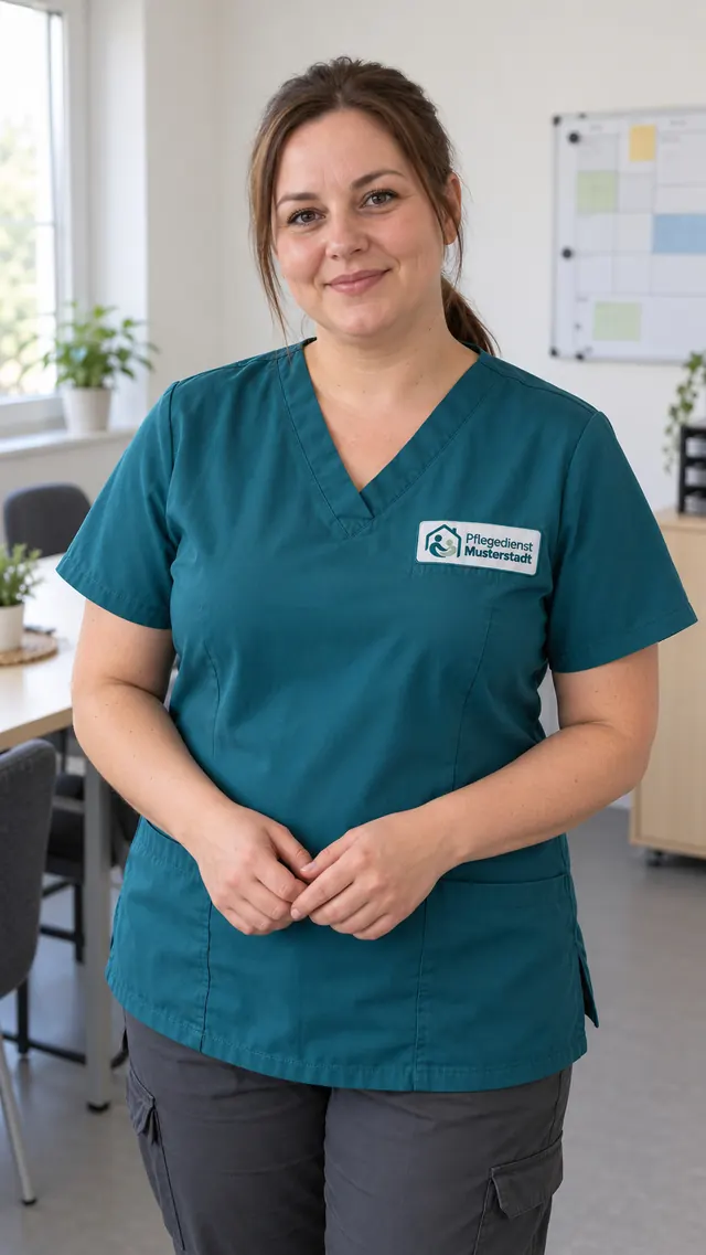 Porträt Nadine Musterfrau, Altenpflegerin