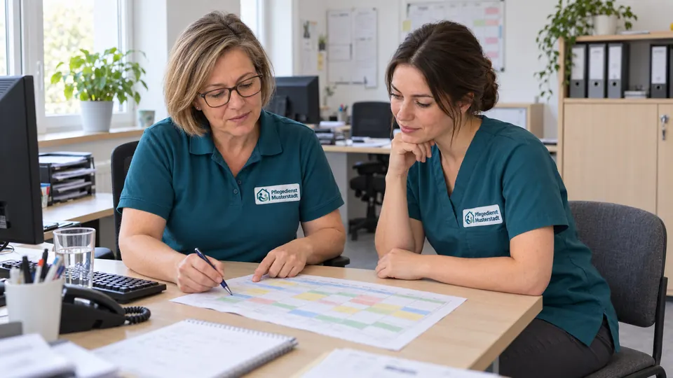 Sabine und Julia Musterfrau bei der Tourenplanung