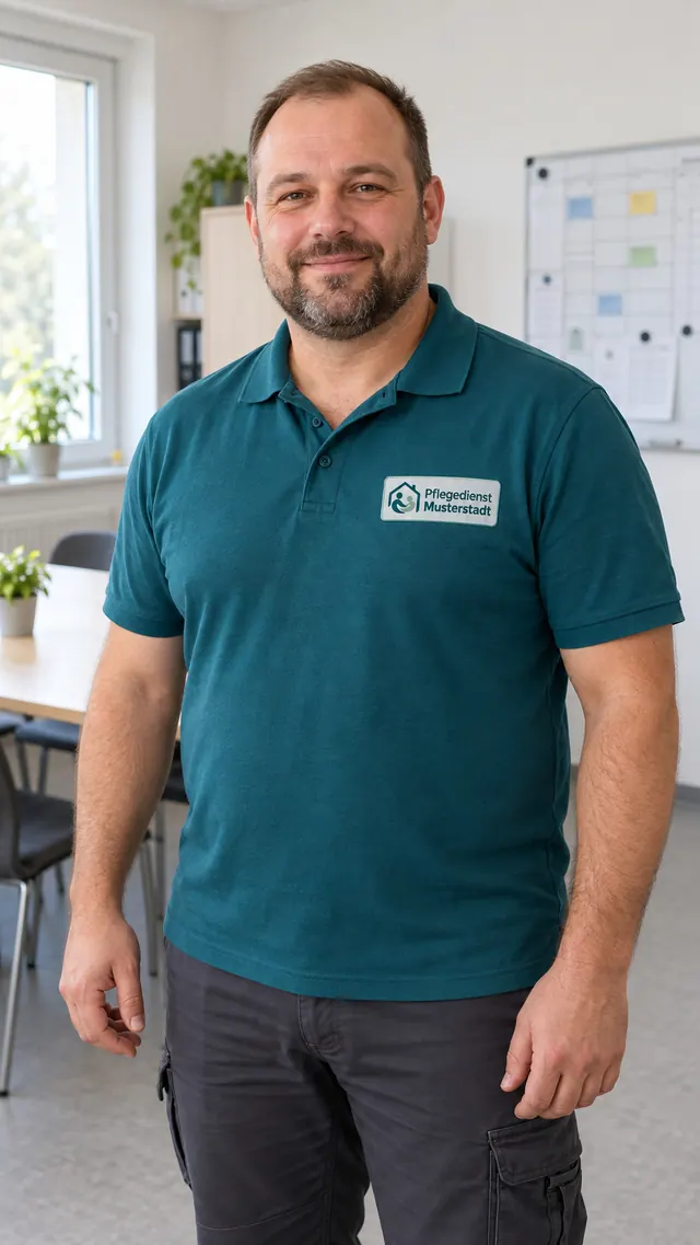 Porträt Thomas Mustermann, stellvertretende Pflegedienstleitung