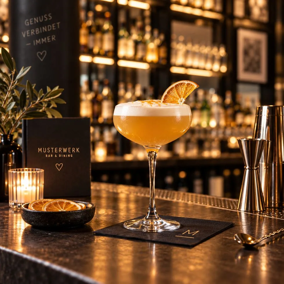 Amaretto Sour mit Orangenscheibe