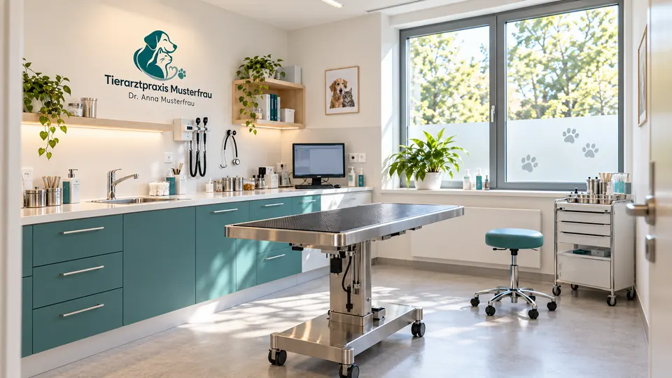 Modernes tierärztliches Untersuchungszimmer