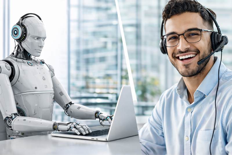 KI Roboter und Kundenservice Manager