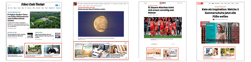 Beispiele für verschiedene Native Ads Formate